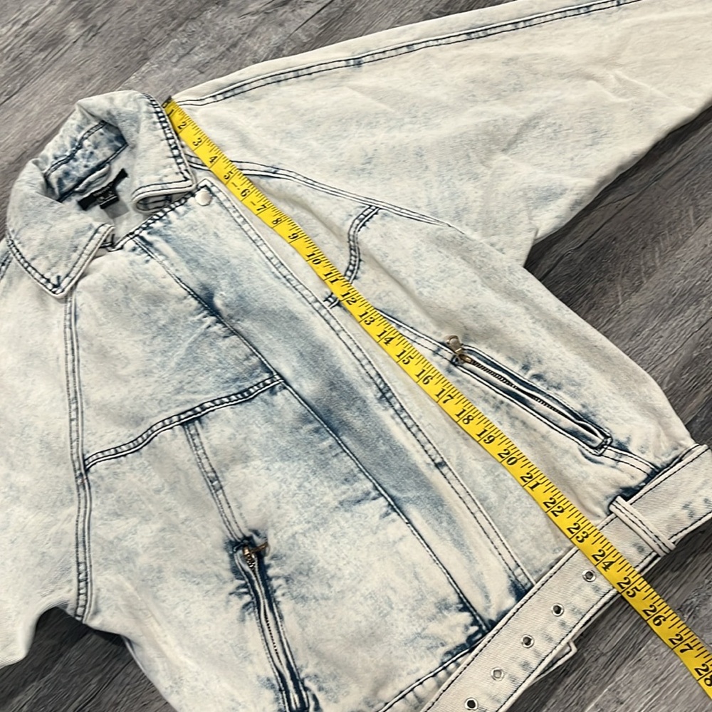 Forever 21 NWT acid wash vintage style light denim wash Jean jacket - S - Picture 14 of 15